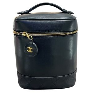 CHANEL Vanity Black GD Lambskin Handbag